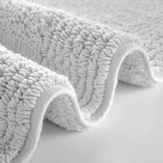 Alt view image 7 of 7 - 1 PCS 24x36" 100% Cotton Tufted 3000 GSM Reversible Bath Rug Grey