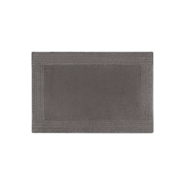 Alt view image 2 of 7 - 1 PCS 24x44" 100% Cotton Tufted 3000 GSM Reversible Bath Rug Charcoal