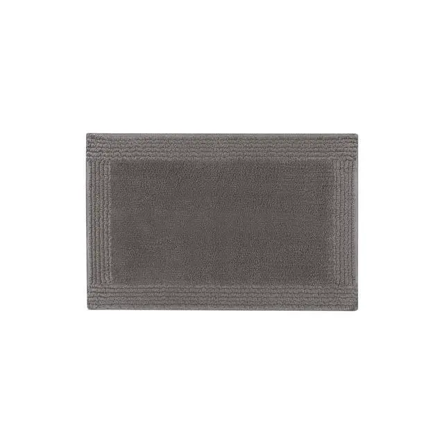 Alt view image 3 of 7 - 1 PCS 24x44" 100% Cotton Tufted 3000 GSM Reversible Bath Rug Charcoal