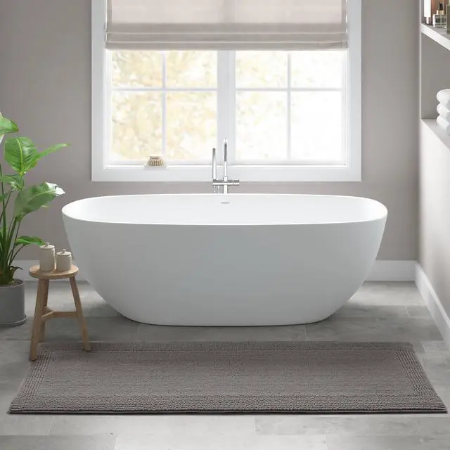 Alt view image 7 of 7 - 1 PCS 17x24" 100% Cotton Tufted 3000 GSM Reversible Bath Rug Charcoal