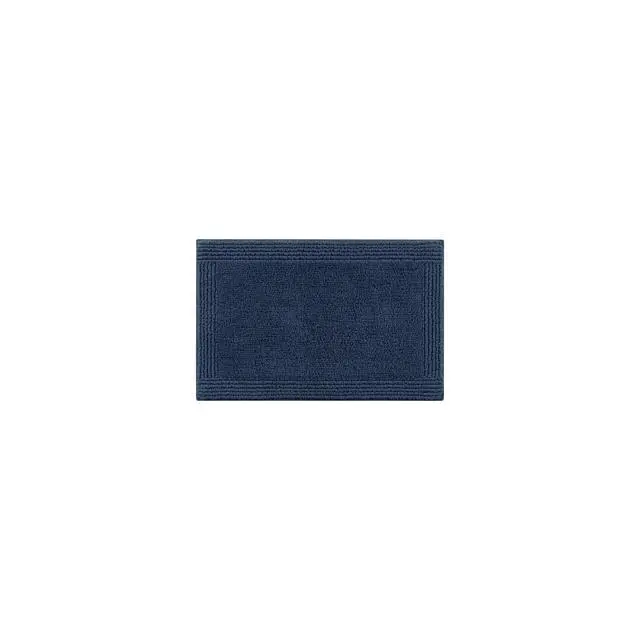 Alt view image 6 of 7 - 1 PCS 24x72" 100% Cotton Tufted 3000 GSM Reversible Bath Rug Navy