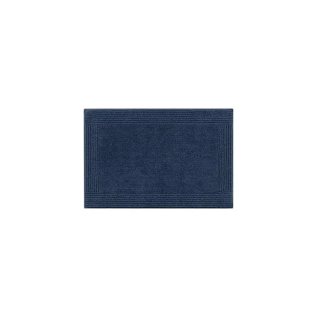 Alt view image 7 of 7 - 1 PCS 24x72" 100% Cotton Tufted 3000 GSM Reversible Bath Rug Navy