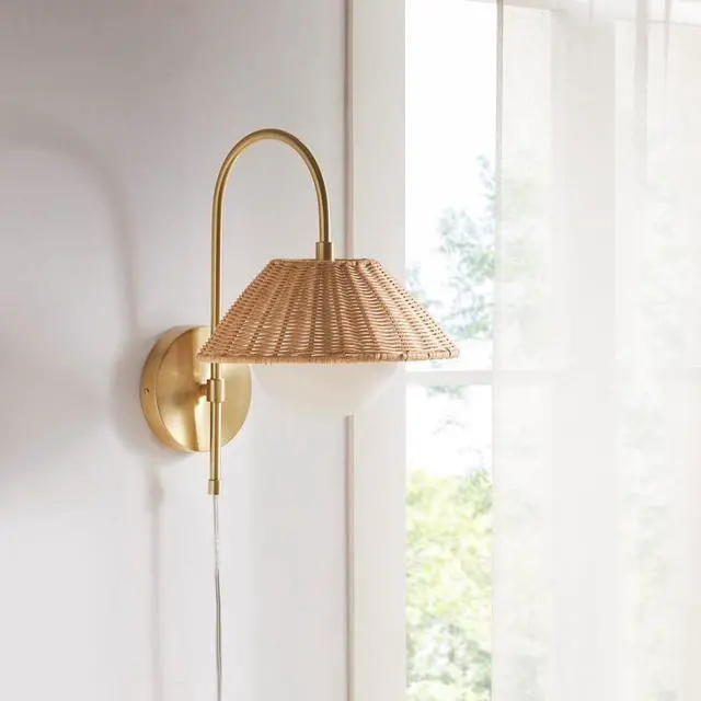 Main image of Rattan Weave Wall Sconce