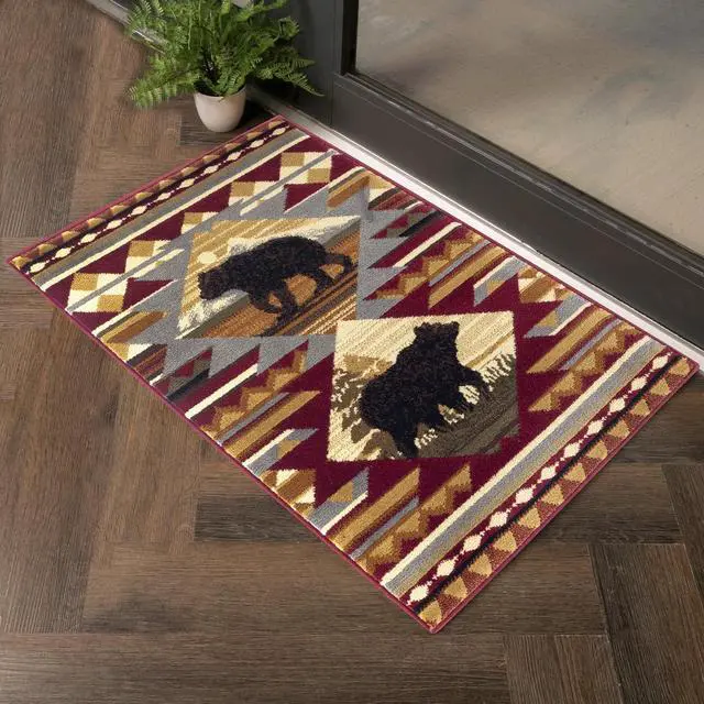 Alt view image 6 of 6 - Nature's Nest GC_CBL3001 Multi 7 ft. 10 in. x 10 ft. 3 in. Lodge Area Rug