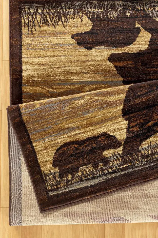 Alt view image 3 of 5 - Nature's Nest GC_CBL3006 Multi 5 ft. 3 in. x 7 ft. 3 in. Lodge Area Rug