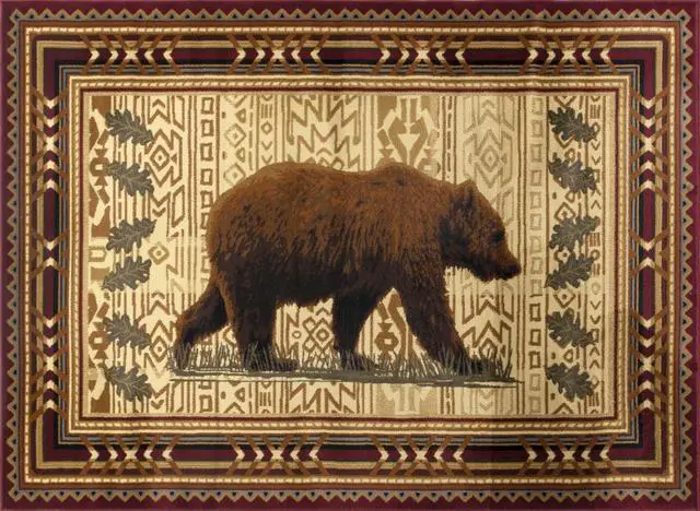 Main image of Nature's Nest GC_CBL3007 Multi 7 ft. 10 in. x 10 ft. 3 in. Lodge Area Rug