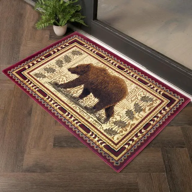 Alt view image 3 of 6 - Nature's Nest GC_CBL3007 Multi 7 ft. 10 in. x 10 ft. 3 in. Lodge Area Rug