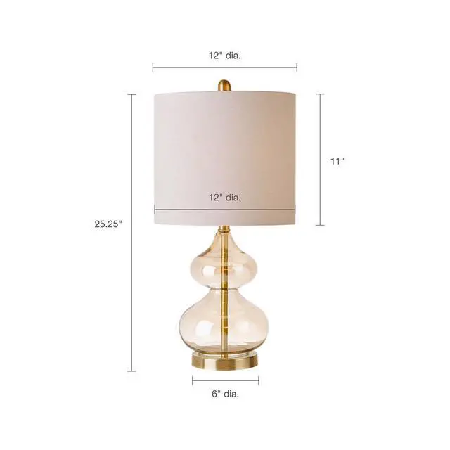 Alt view image 7 of 7 - Curved Glass Table Lamp, Set Of 2