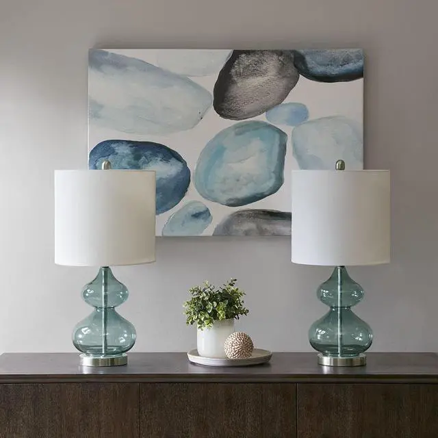 Main image of Curved Glass Table Lamp, Set Of 2