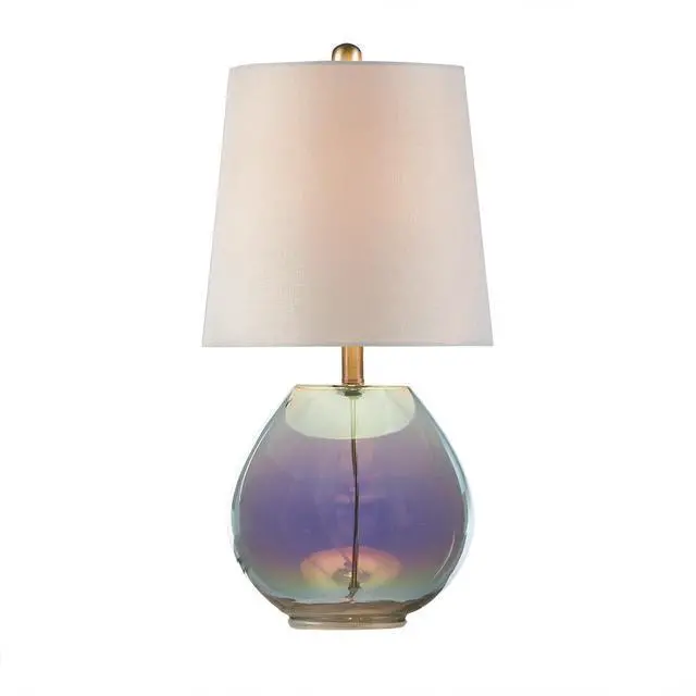 Alt view image 4 of 6 - Iridescent Glass Table Lamp