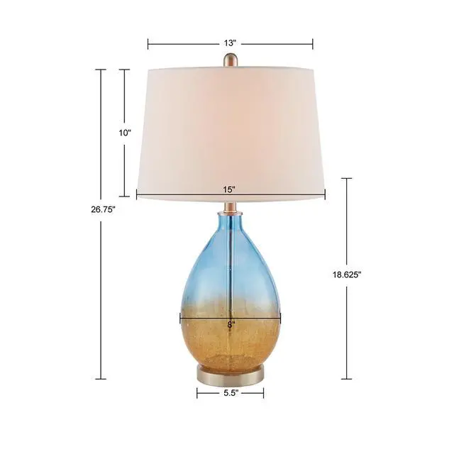 Alt view image 4 of 7 - Ombre Glass Table Lamp, Set Of 2