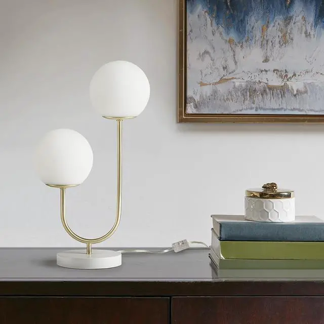 Main image of Metal 2-Light Globe Table Lamp