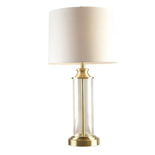 Alt view image 3 of 7 - Glass Cylinder Table Lamp Set Of 2