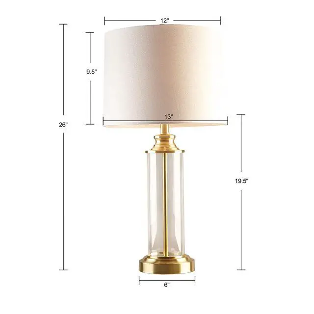 Alt view image 7 of 7 - Glass Cylinder Table Lamp Set Of 2