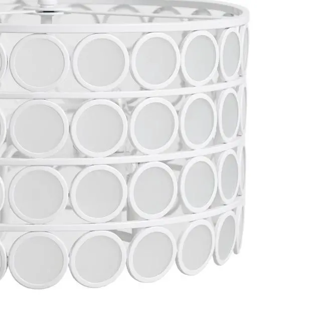 Alt view image 7 of 7 - 4-Light Glass Drum Shade Chandelier