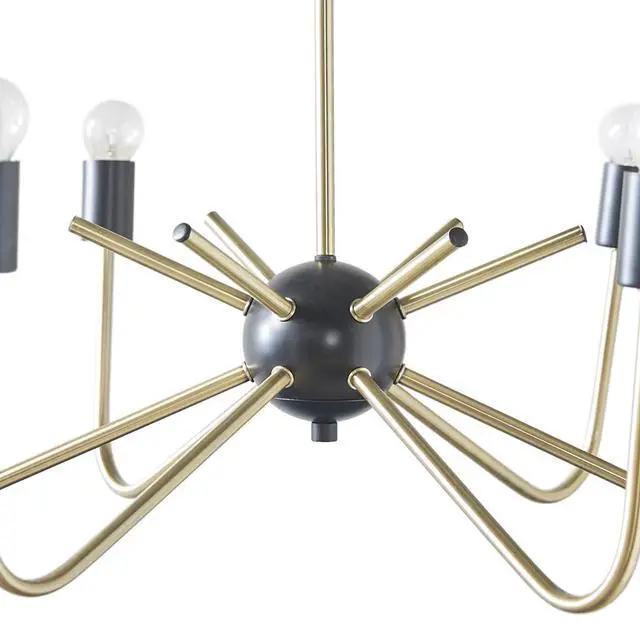 Alt view image 3 of 6 - 6-Light Metal Chandelier
