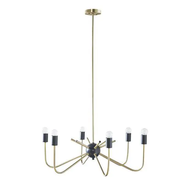 Alt view image 6 of 6 - 6-Light Metal Chandelier