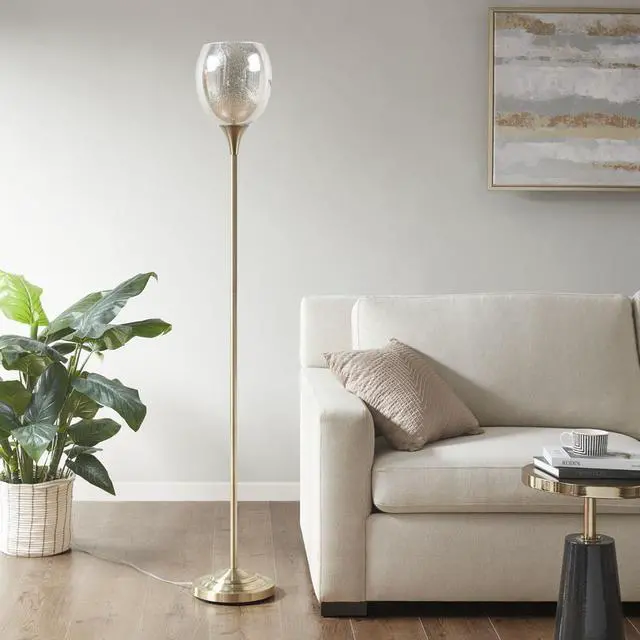 Main image of Uplight Floor Lamp with Mercury Glass Shade