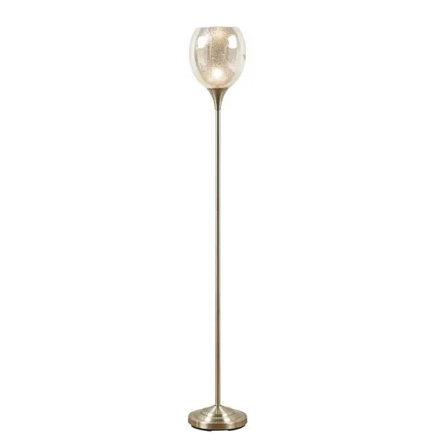 Alt view image 5 of 7 - Uplight Floor Lamp with Mercury Glass Shade