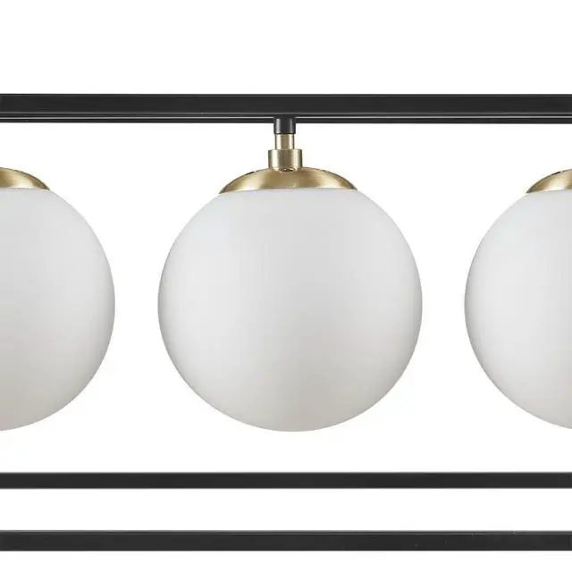 Alt view image 6 of 7 - H 6-Light Frosted Glass Globe R Chandelier