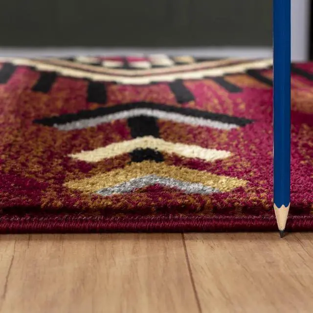 Alt view image 3 of 6 - Red 5 ft. 3 in. x 7 ft. 3 in. Southwest Area Rug