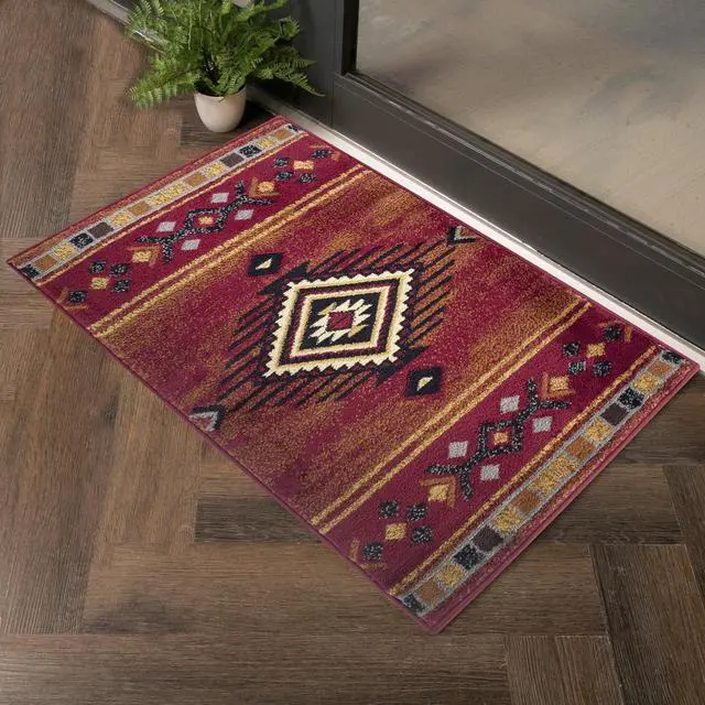 Alt view image 4 of 6 - Red 5 ft. 3 in. x 7 ft. 3 in. Southwest Area Rug