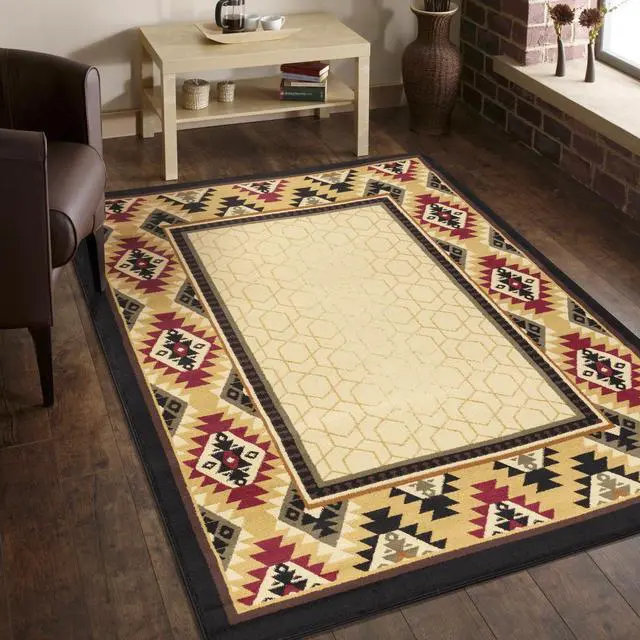 Alt view image 2 of 6 - Cream 7 ft. 10 in. x 10 ft. 3 in. Southwest Area Rug