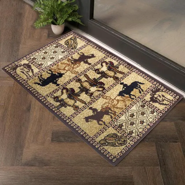 Alt view image 5 of 6 - Beige 5 ft. 3 in. x 7 ft. 3 in. Southwest Area Rug