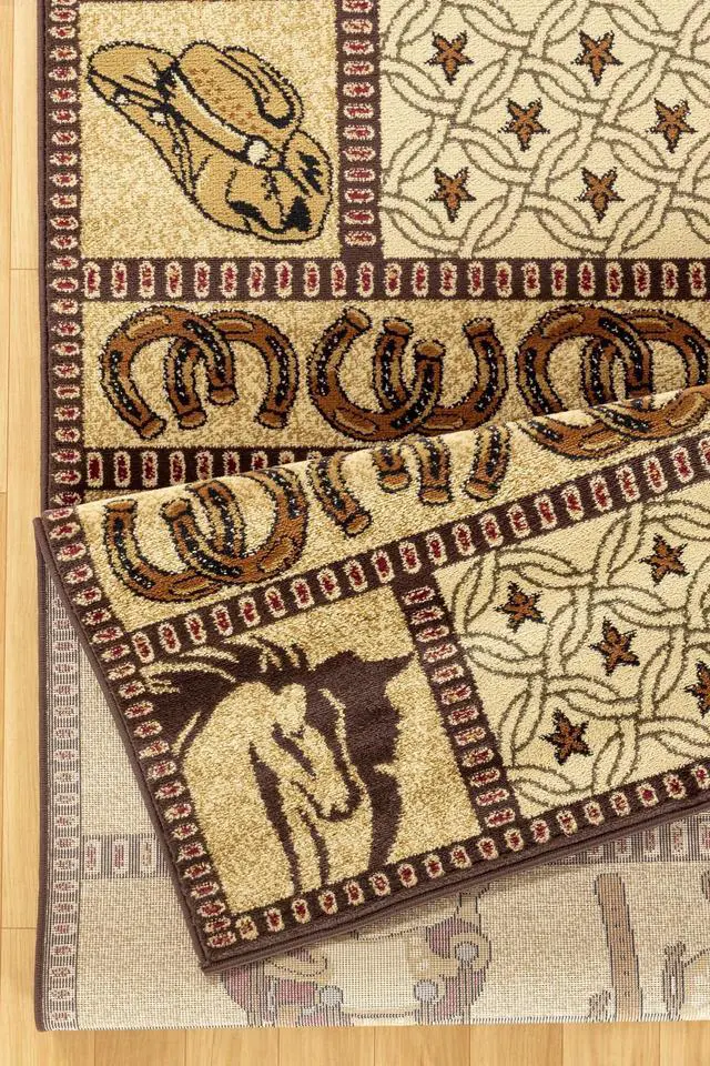 Alt view image 6 of 6 - Beige 5 ft. 3 in. x 7 ft. 3 in. Southwest Area Rug