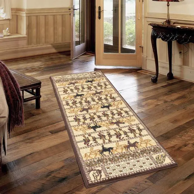 Alt view image 4 of 6 - Beige 5 ft. 3 in. x 7 ft. 3 in. Southwest Area Rug