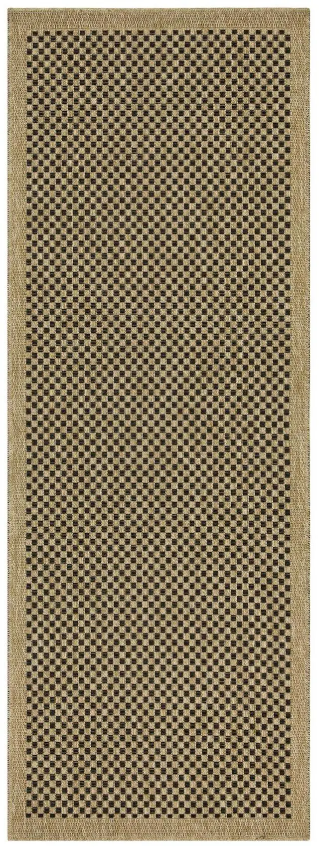Alt view image 2 of 4 - Jute/Black 7 ft. 10 in. x 10 ft. 3 in. Indoor/Outdoor Area Rug