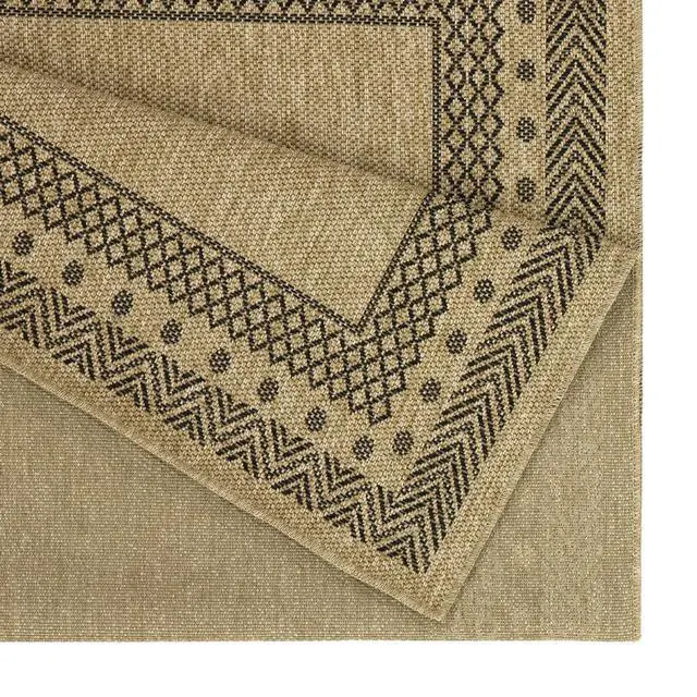 Alt view image 3 of 4 - Jute/Black 2 ft. 7 in. x 7 ft. 3 in. Indoor/Outdoor Area Rug