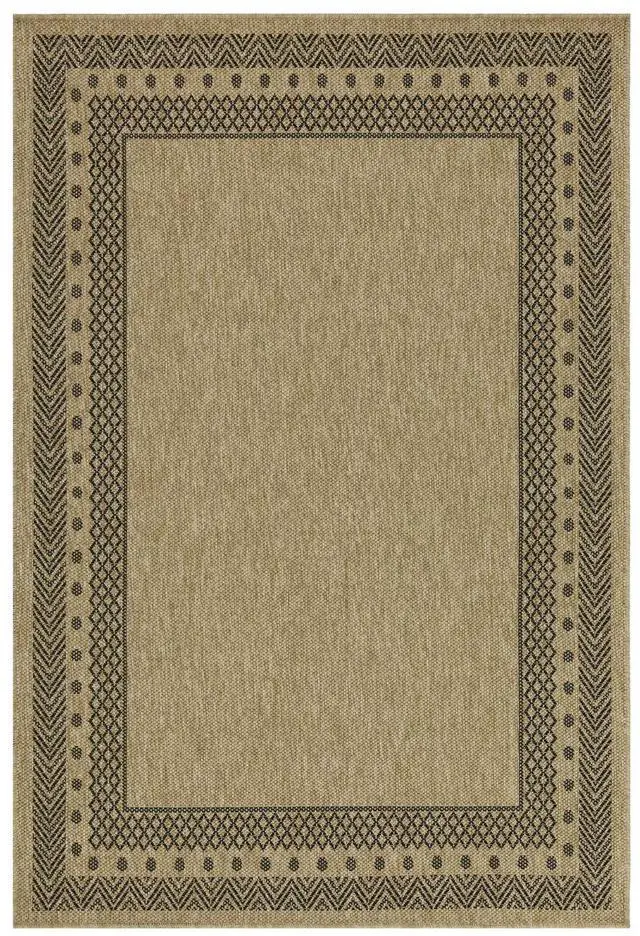 Alt view image 2 of 4 - Jute/Black 2 ft. 7 in. x 7 ft. 3 in. Indoor/Outdoor Area Rug