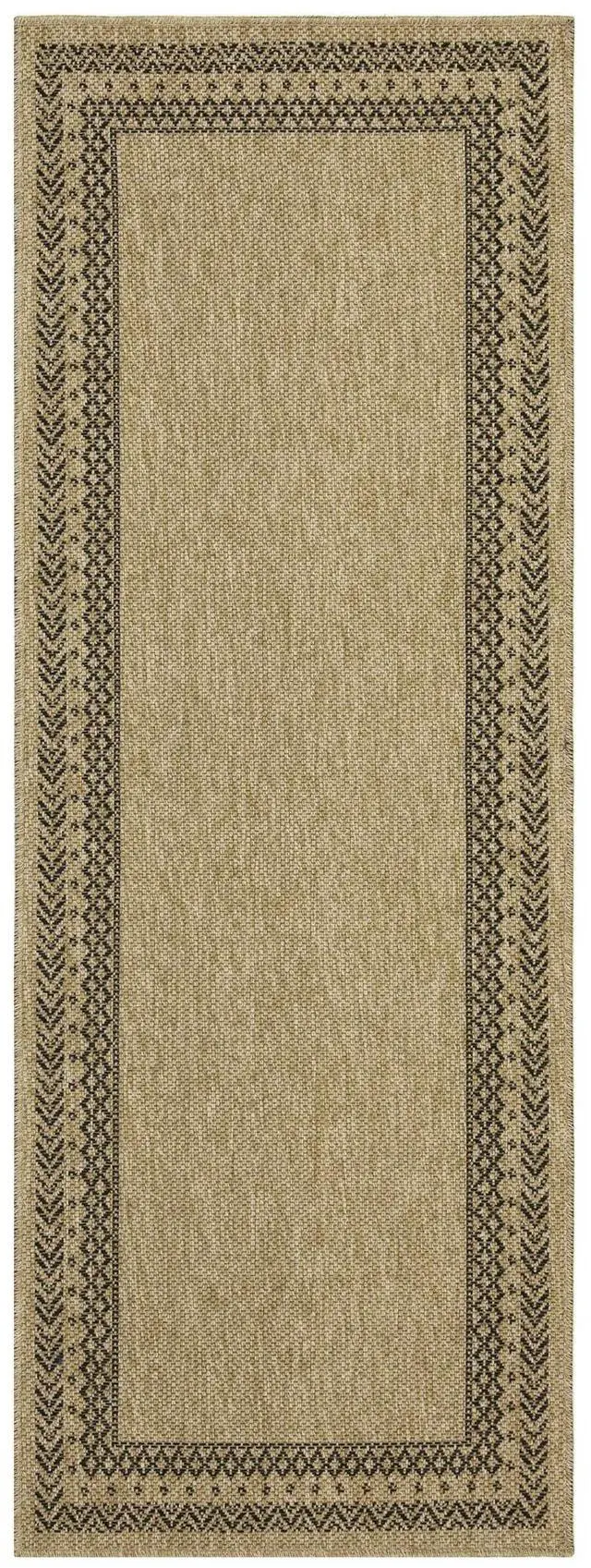 Main image of Jute/Black 2 ft. 7 in. x 7 ft. 3 in. Indoor/Outdoor Area Rug