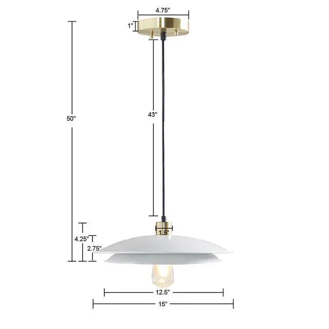 Alt view image 3 of 7 - 2-Tier Layered Shade Pendant
