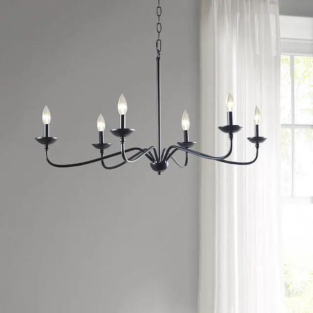 Alt view image 2 of 7 - 6-Light Metal Chandelier