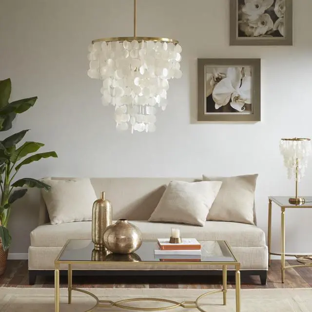 Main image of Layered Capiz Chandelier