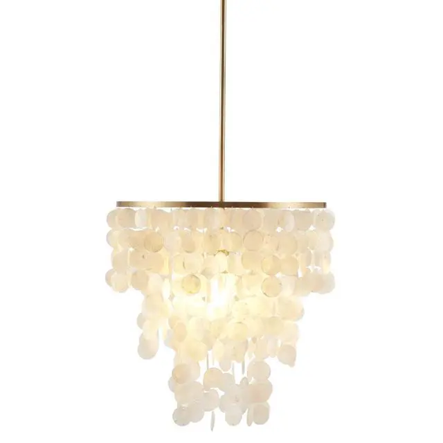 Alt view image 6 of 7 - Layered Capiz Chandelier
