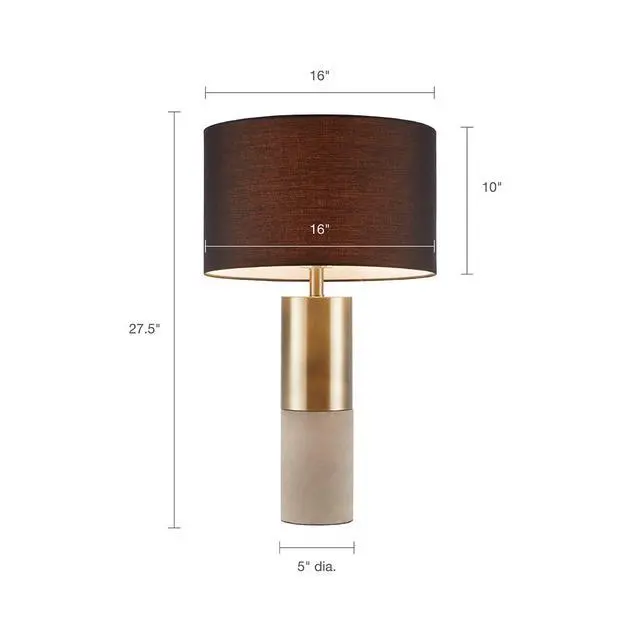Alt view image 3 of 7 - Concrete Table Lamp