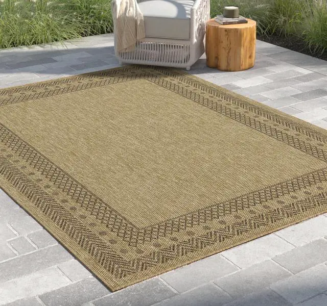 Alt view image 4 of 4 - Jute/Mocha 2 ft. 7 in. x 7 ft. 3 in. Indoor/Outdoor Area Rug