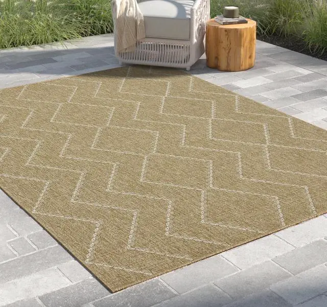 Main image of Jute/White 7 ft. 10 in. x 10 ft. 3 in. Indoor/Outdoor Area Rug
