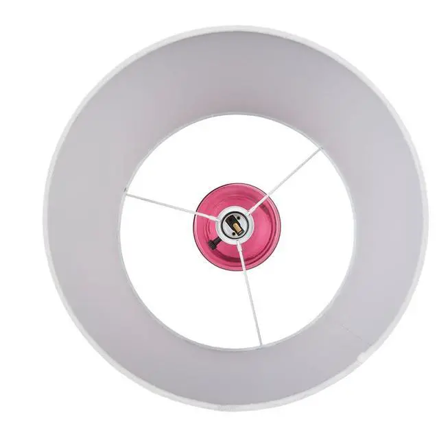 Alt view image 4 of 7 - Glass Table Lamp Pink See Below