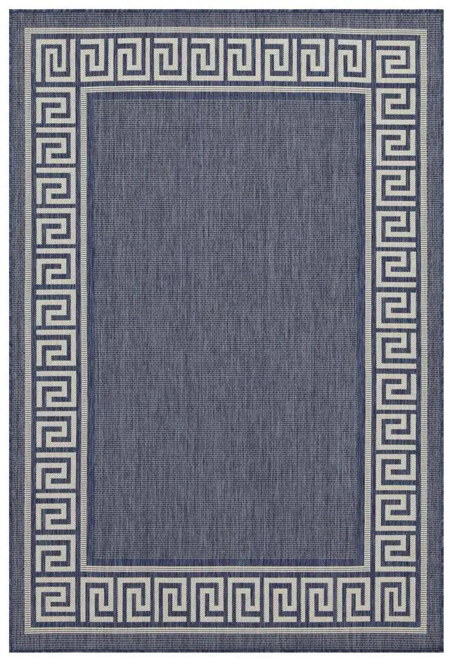 Alt view image 3 of 4 - Blue 2 ft. 7 in. x 7 ft. 3 in. Indoor/Outdoor Area Rug