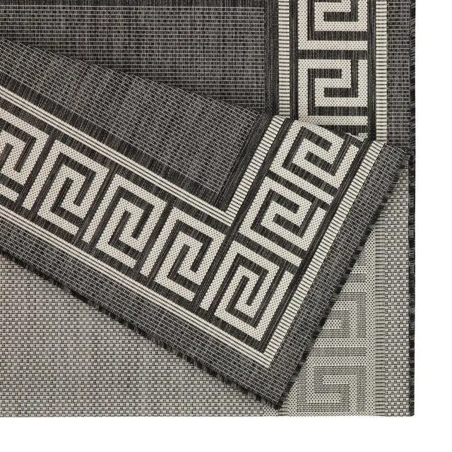 Alt view image 4 of 4 - Sunshine GC_HAR2002 Anthracite 7 ft. 10 in. x 10 ft. 3 in. Indoor/Outdoor Area Rug