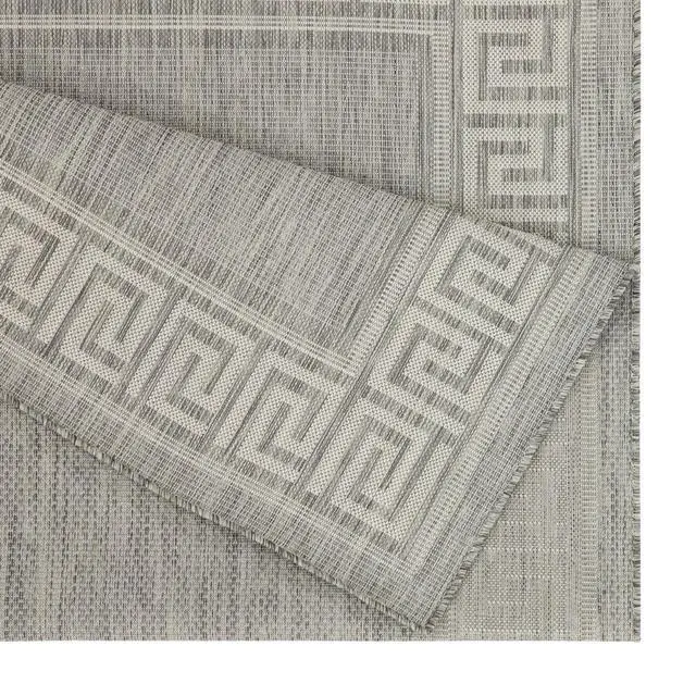 Alt view image 4 of 4 - Sunshine GC_HAR2003 Silver 2 ft. 7 in. x 7 ft. 3 in. Indoor/Outdoor Area Rug