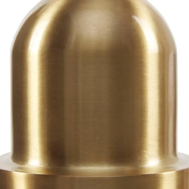 Alt view image 7 of 7 - Bell Shaped Glass Pendant Gold/Clear Dia.13"
