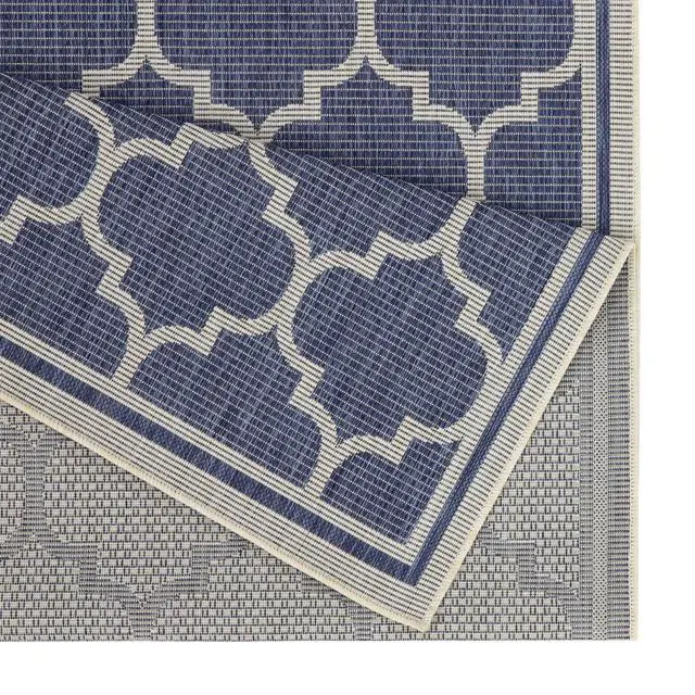 Alt view image 4 of 4 - Sunshine GC_HAR2004 Blue 7 ft. 10 in. x 10 ft. 3 in. Indoor/Outdoor Area Rug