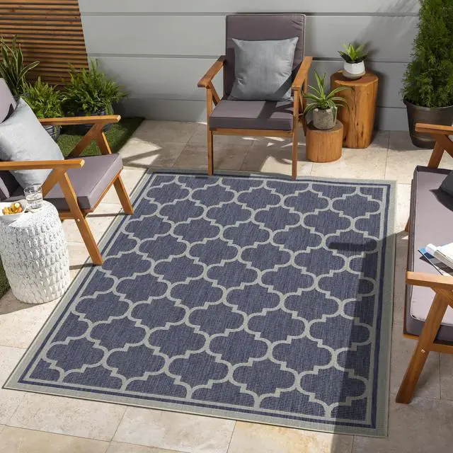 Main image of Sunshine GC_HAR2004 Blue 7 ft. 10 in. x 10 ft. 3 in. Indoor/Outdoor Area Rug