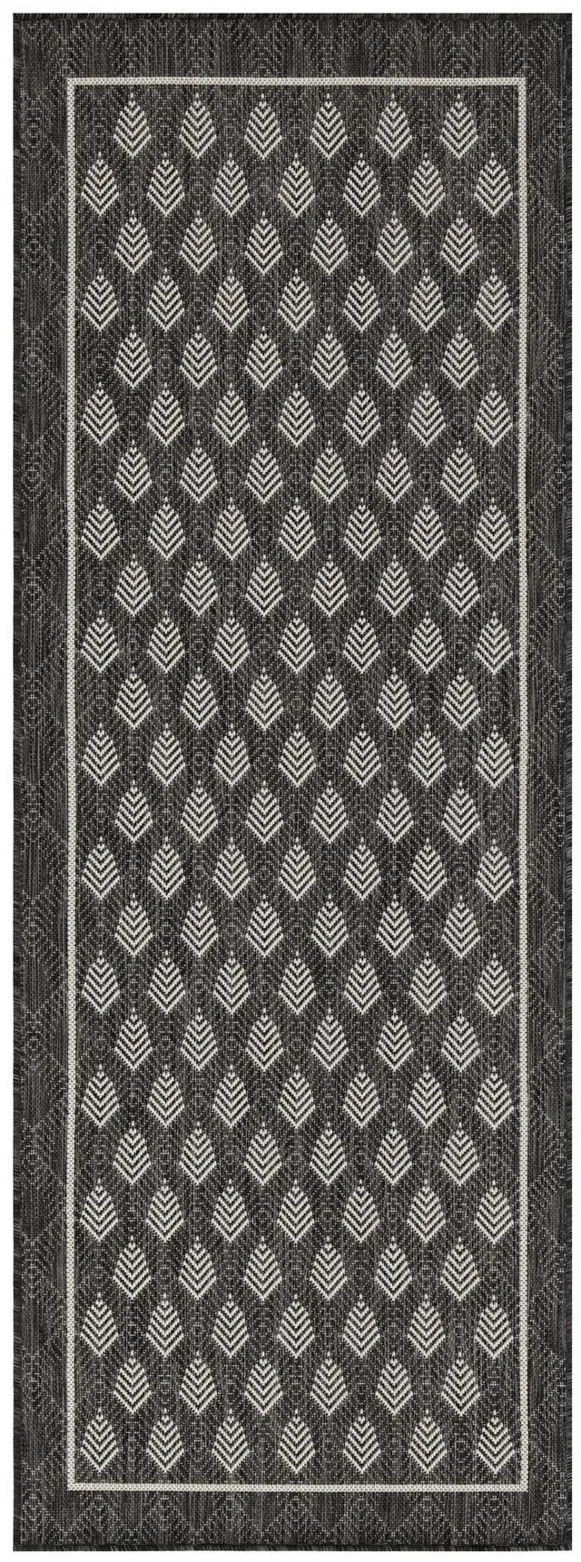 Alt view image 4 of 4 - Sunshine GC_HAR2008 Anthracite 5 ft. 3 in. x 7 ft. 3 in. Indoor/Outdoor Area Rug