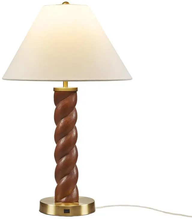 Main image of 1- Piece one Size Textured Ceramic Table Lamp with Fluted Fabric Shade